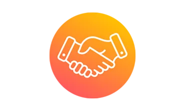 Novartis Icon Handshake Roundel Orange RGB
